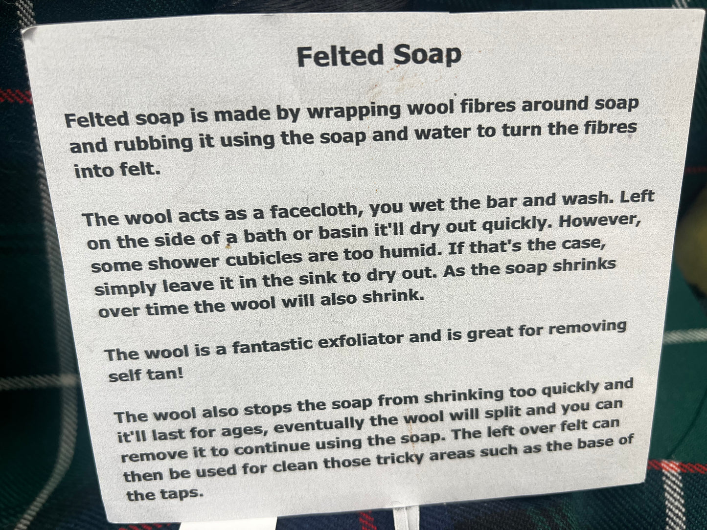 Felted soap bars