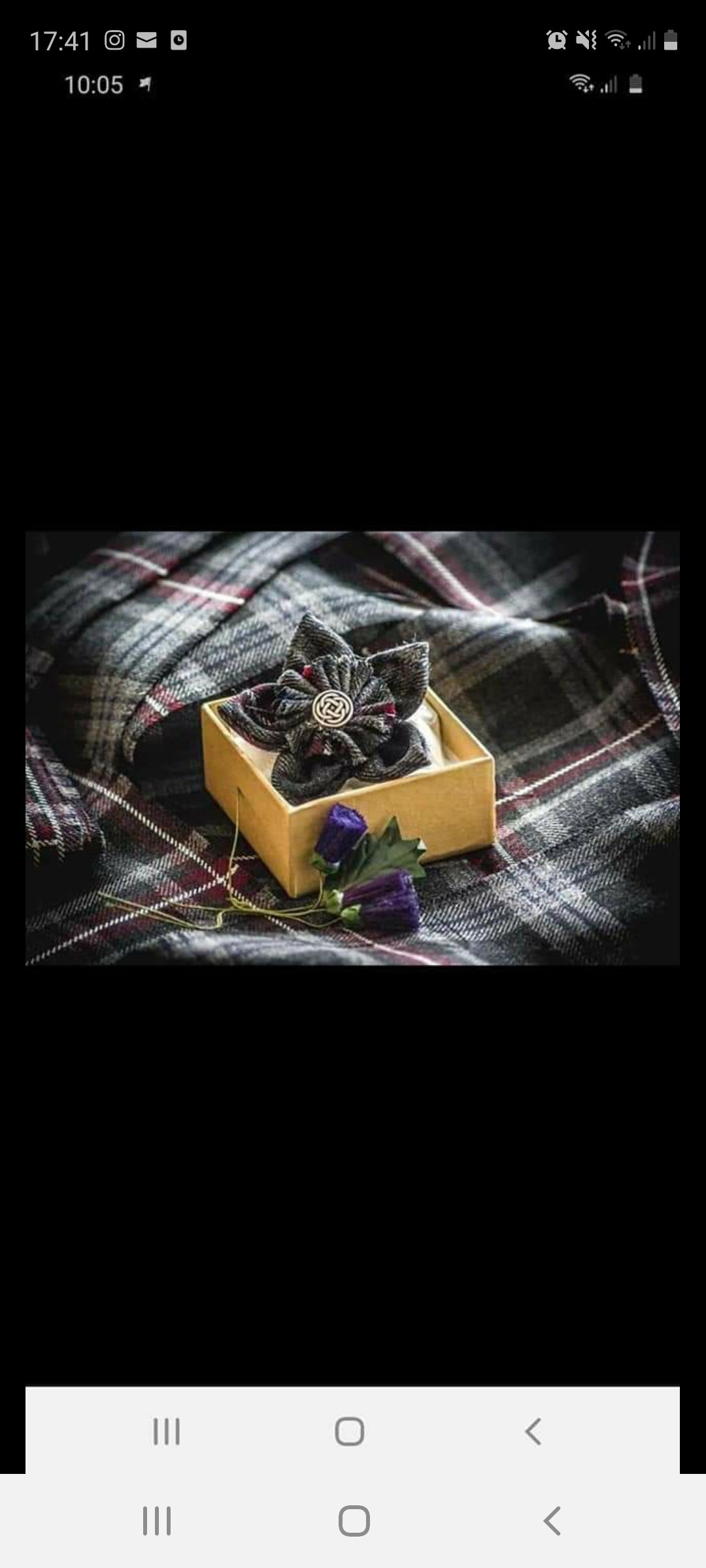 Tartan Flower Brooch