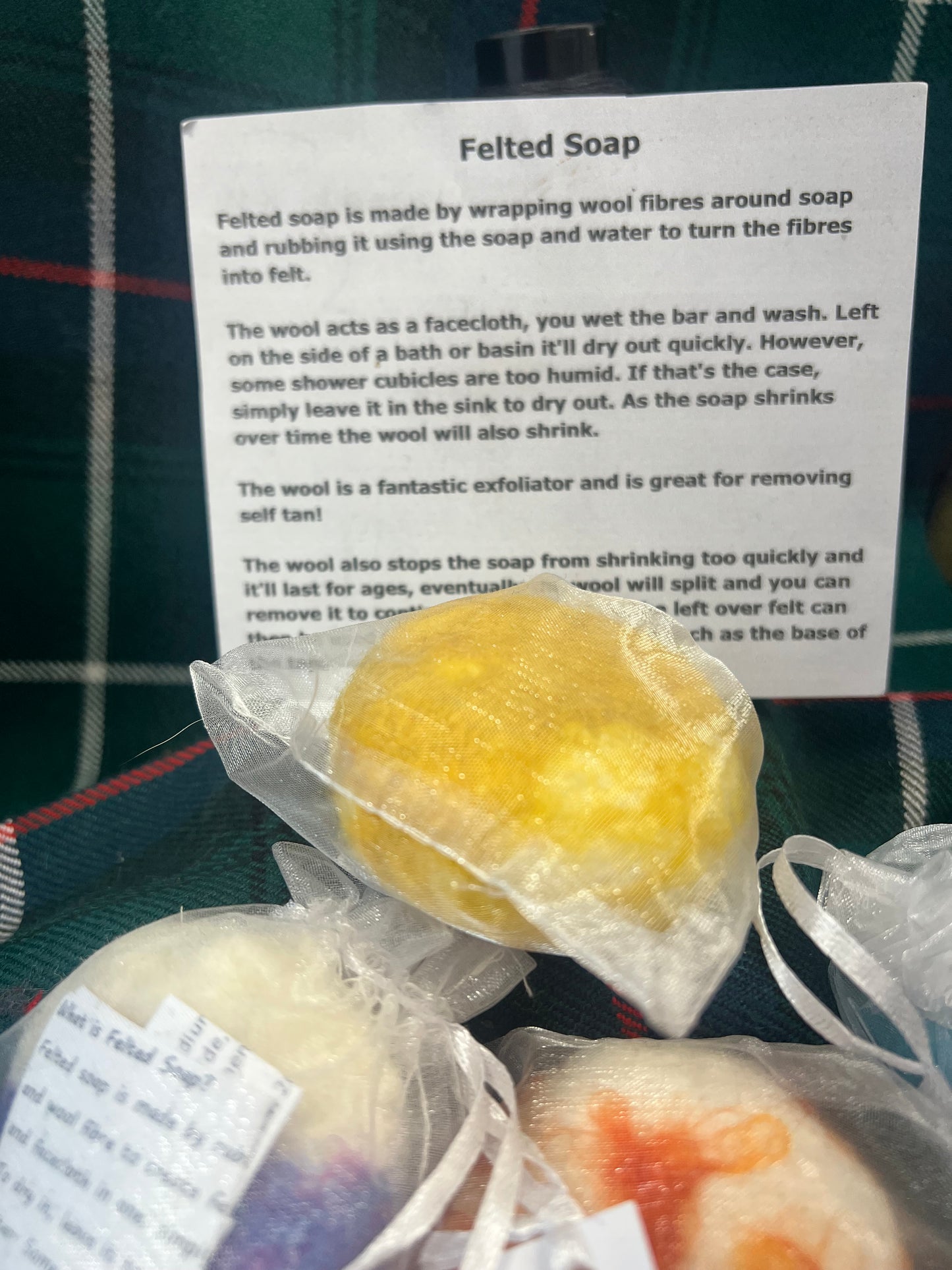 Felted soap bars