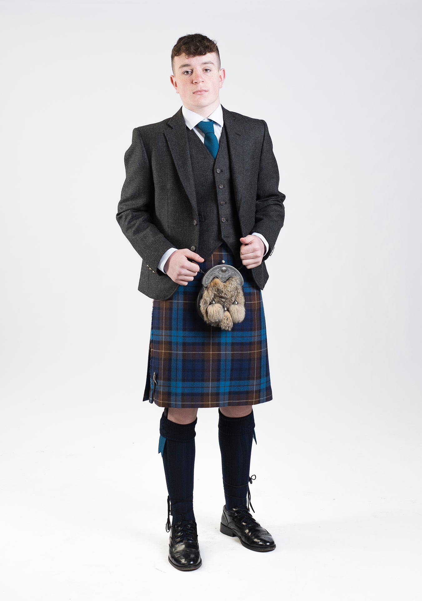 Blue Buchanan / Charcoal Lovat Hire Outfit